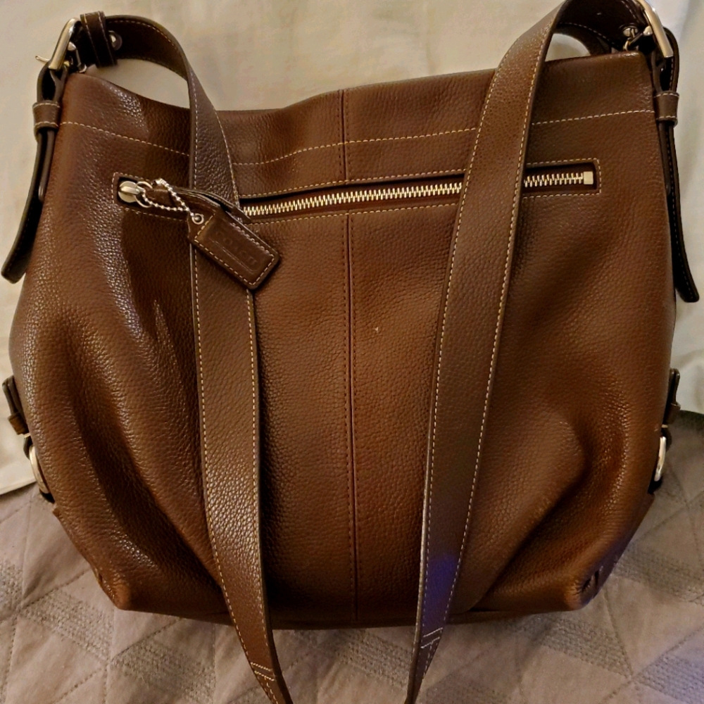 Brown Leather Coach Hobo Bag